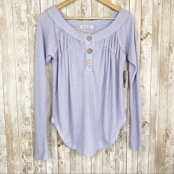 Free People Must Have Henley Long Sleeve Pullover‎ Top Size Medium - Picture 5 of 13